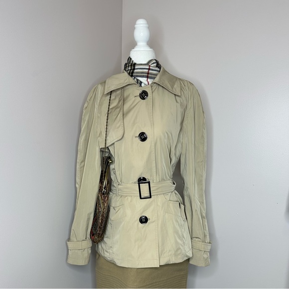 Talbots Jackets & Blazers - Talbots Khaki Belted Rain Trench Coat large